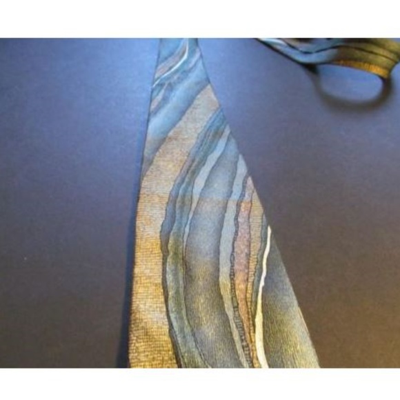 CHRISTOPHER REEVE NECK TIE VINTAGE SWIRL ABSTRACT - Picture 6 of 6